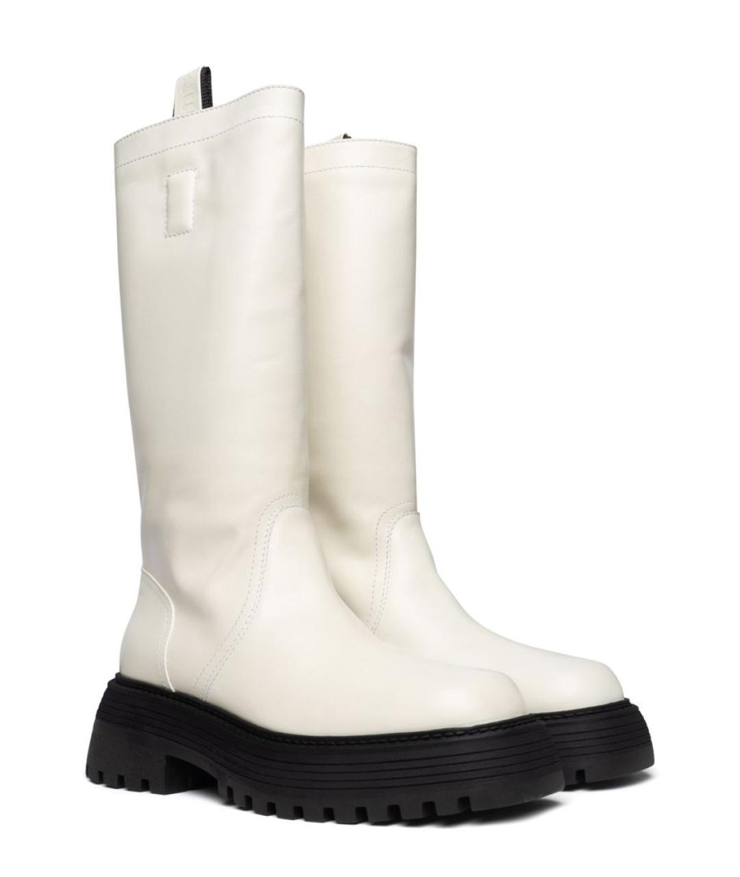 3JUIN Белые кожаные сапоги, фото 2