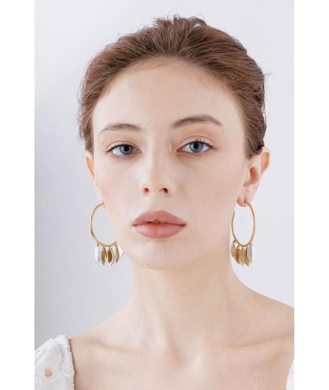 ISABEL MARANT Золотые латунные серьги, фото 2