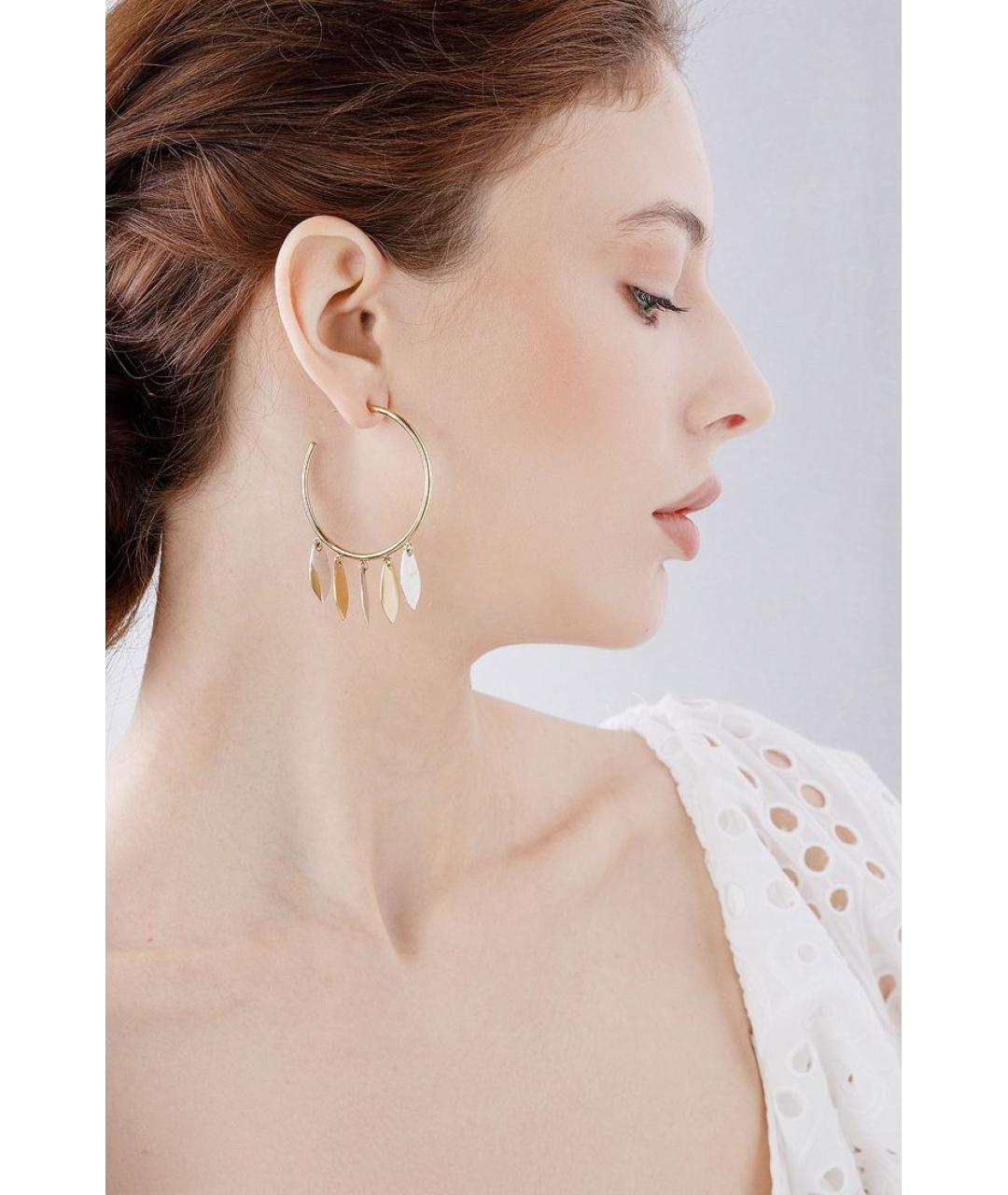 ISABEL MARANT Золотые латунные серьги, фото 3