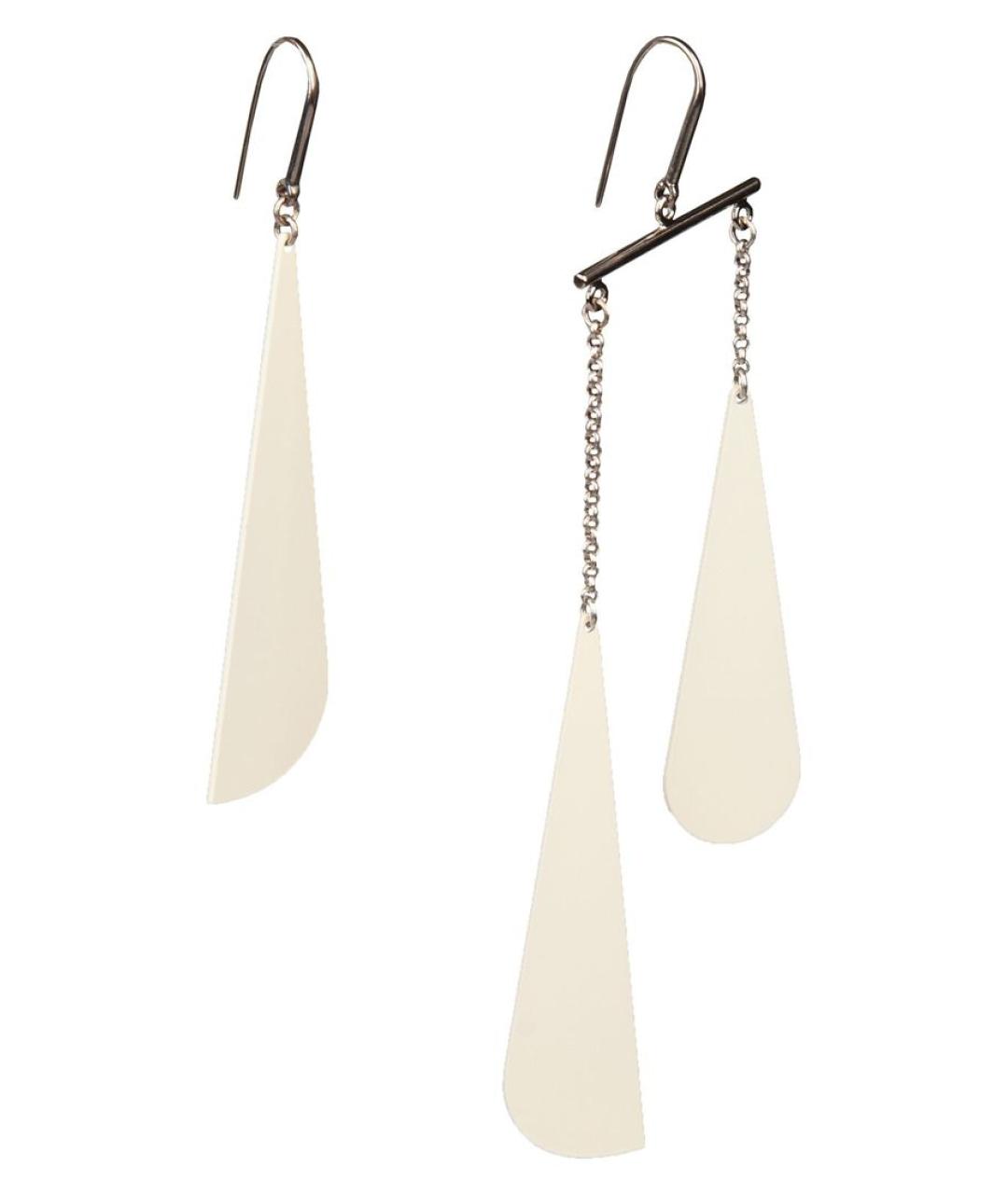 ISABEL MARANT Белые латунные серьги, фото 1