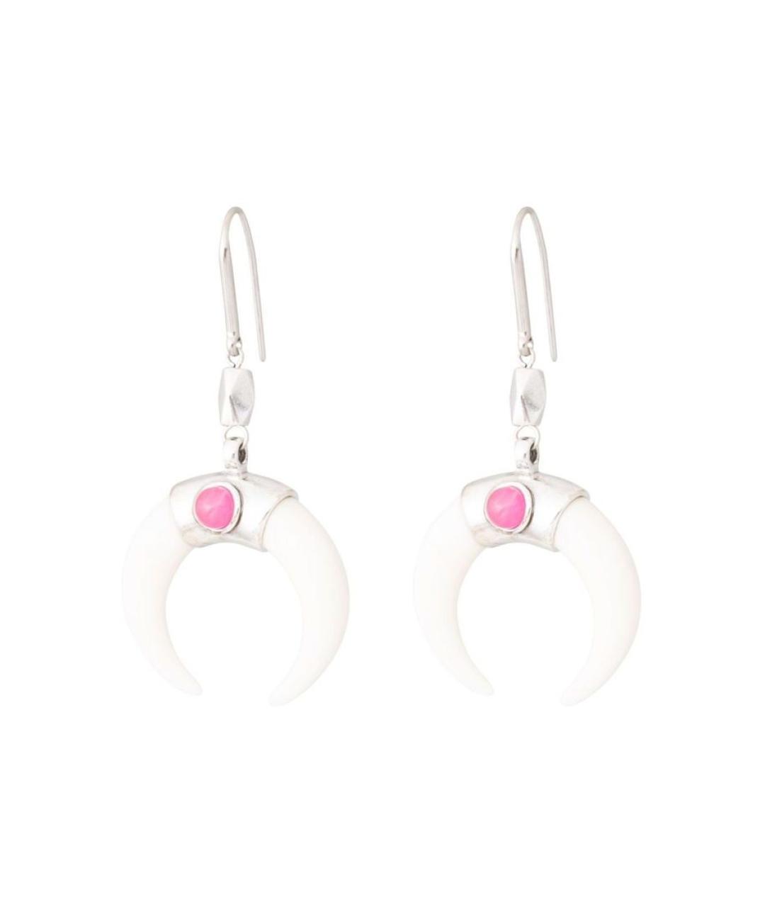 ISABEL MARANT Белые металлические серьги, фото 1