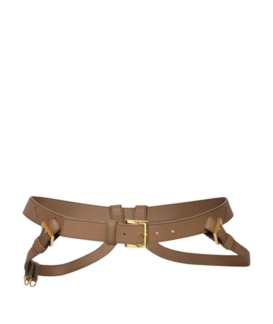 JACQUEMUS Бежевый кожаный ремень, фото 1