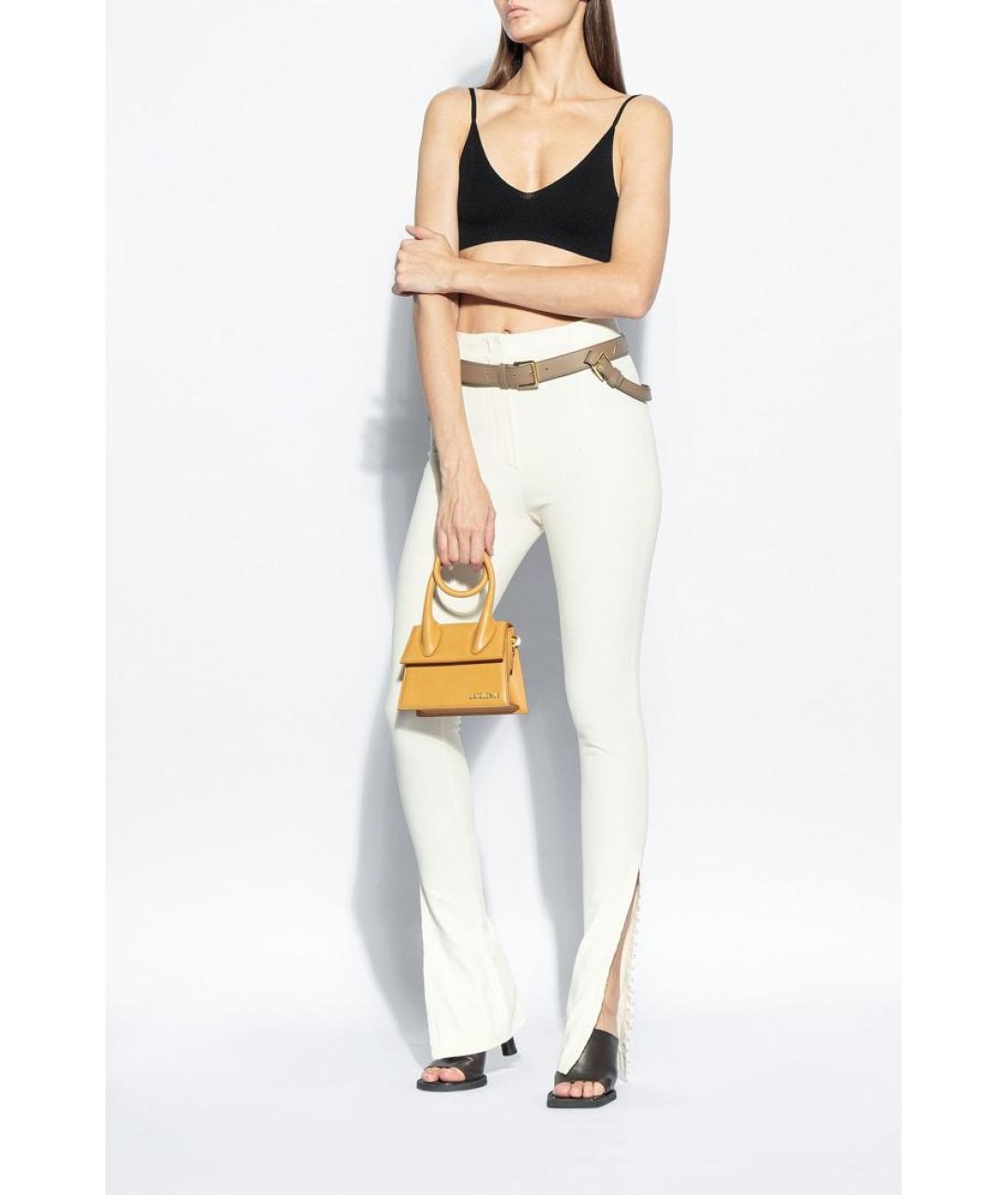 JACQUEMUS Бежевый кожаный ремень, фото 3