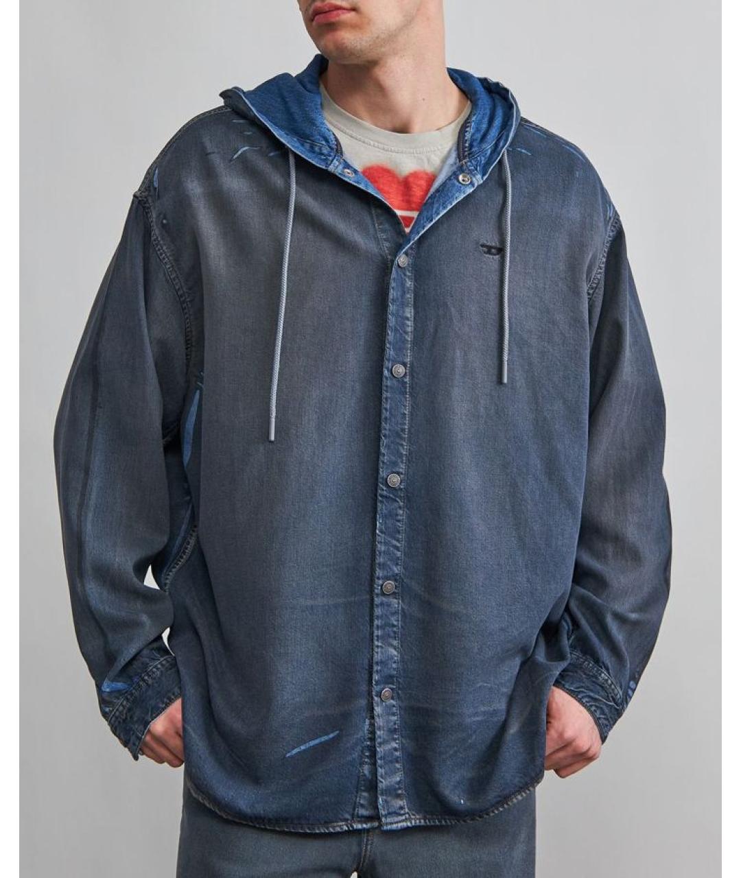 DIESEL Синяя кэжуал рубашка, фото 3