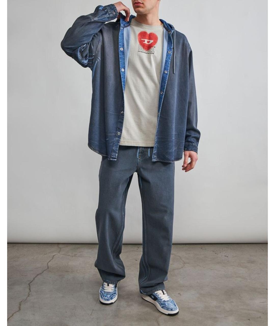 DIESEL Синяя кэжуал рубашка, фото 2