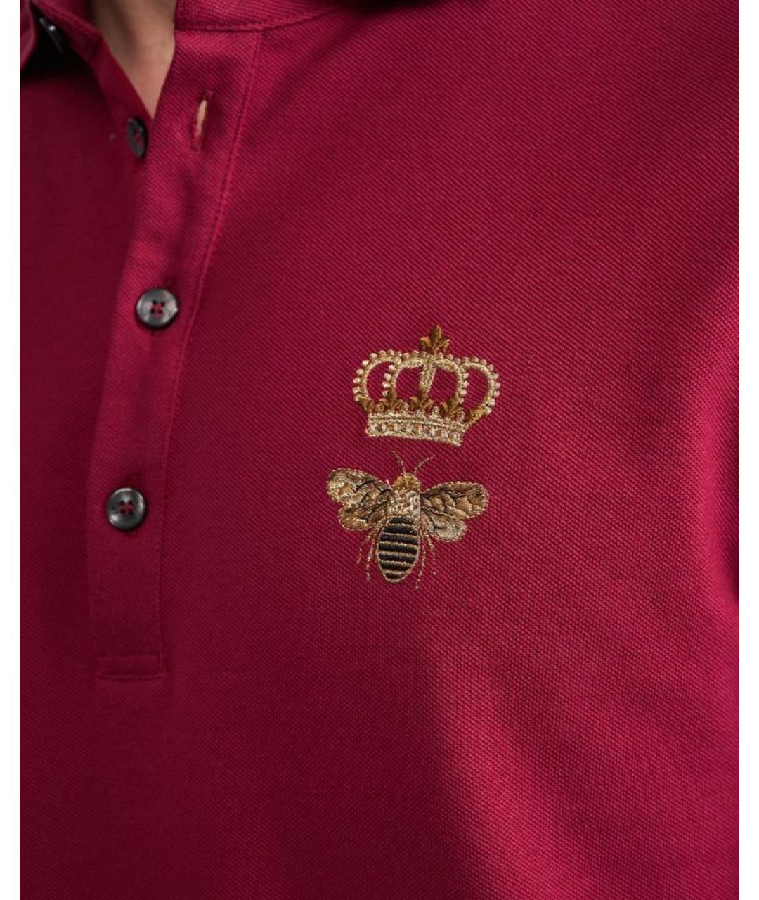DOLCE&GABBANA Бордовое поло с коротким рукавом, фото 5