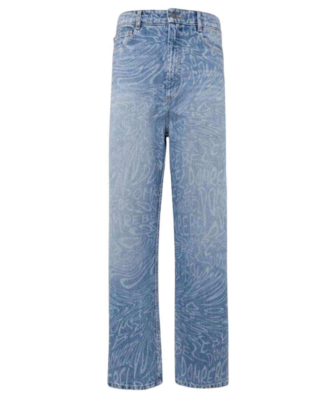DOMREBEL Синие хлопковые прямые джинсы, фото 1