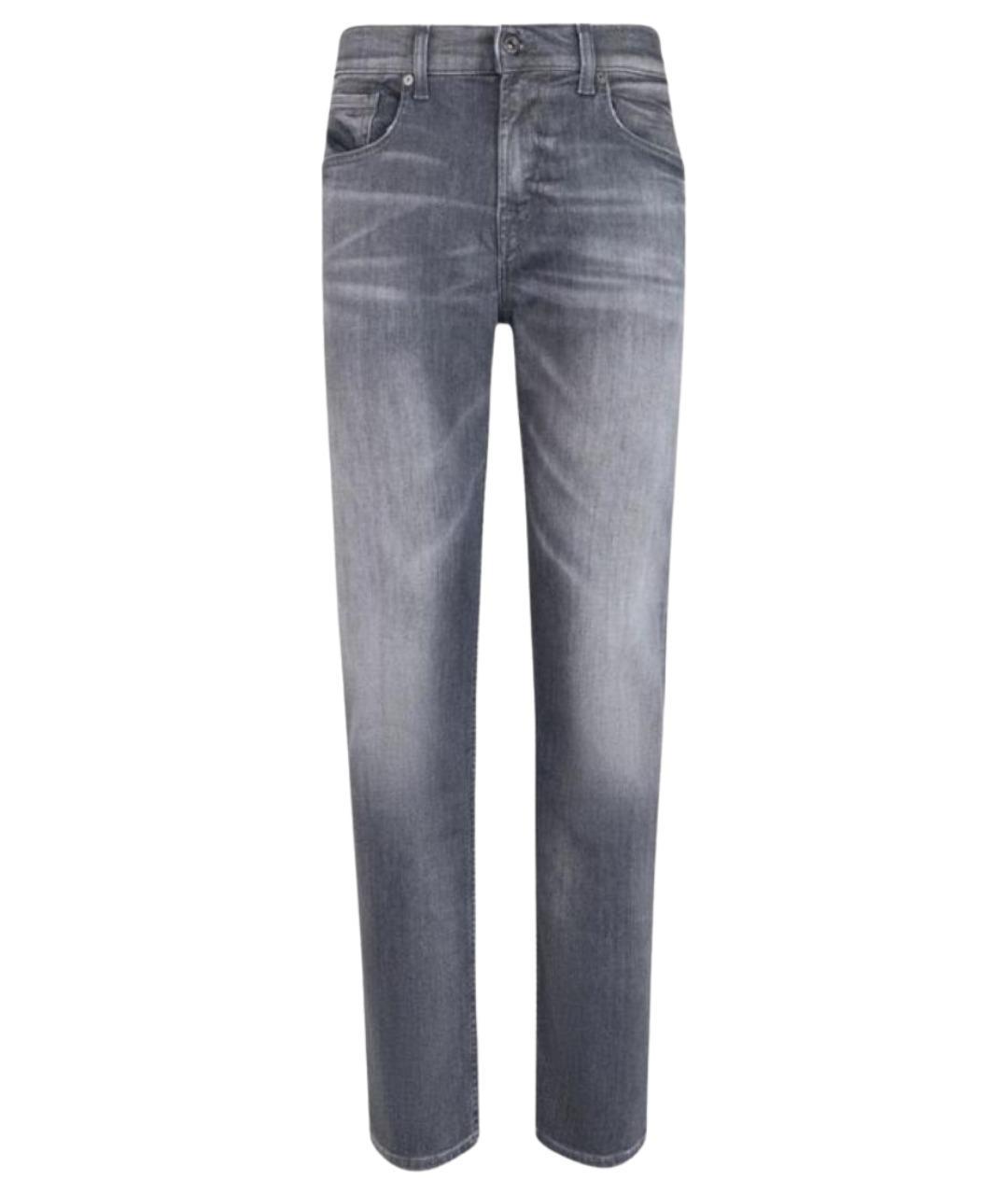 7 FOR ALL MANKIND Серые хлопковые прямые джинсы, фото 1