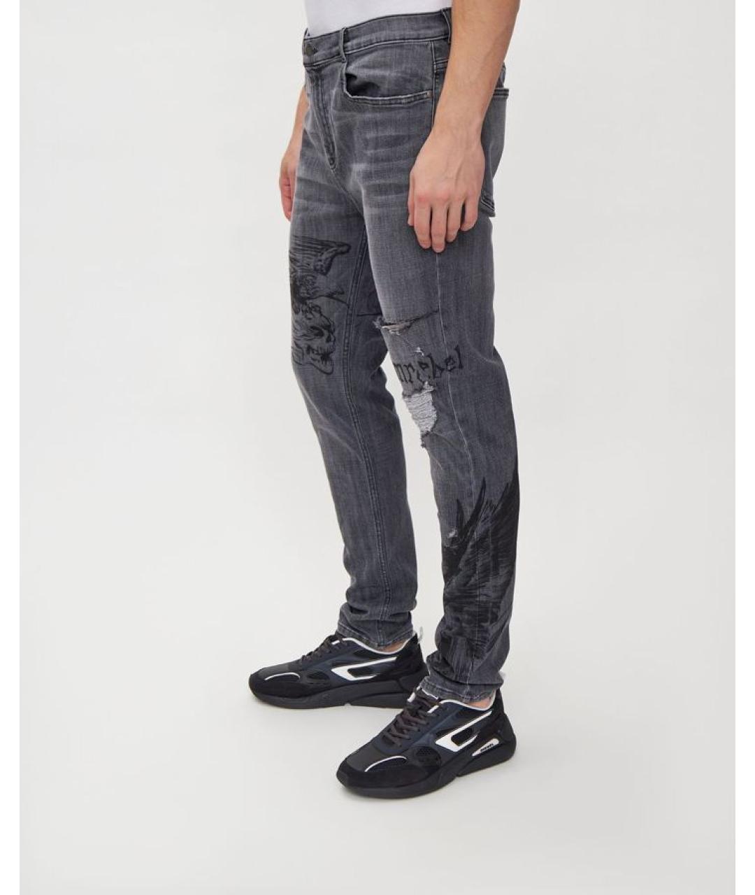DOMREBEL Серые хлопковые джинсы скинни, фото 4