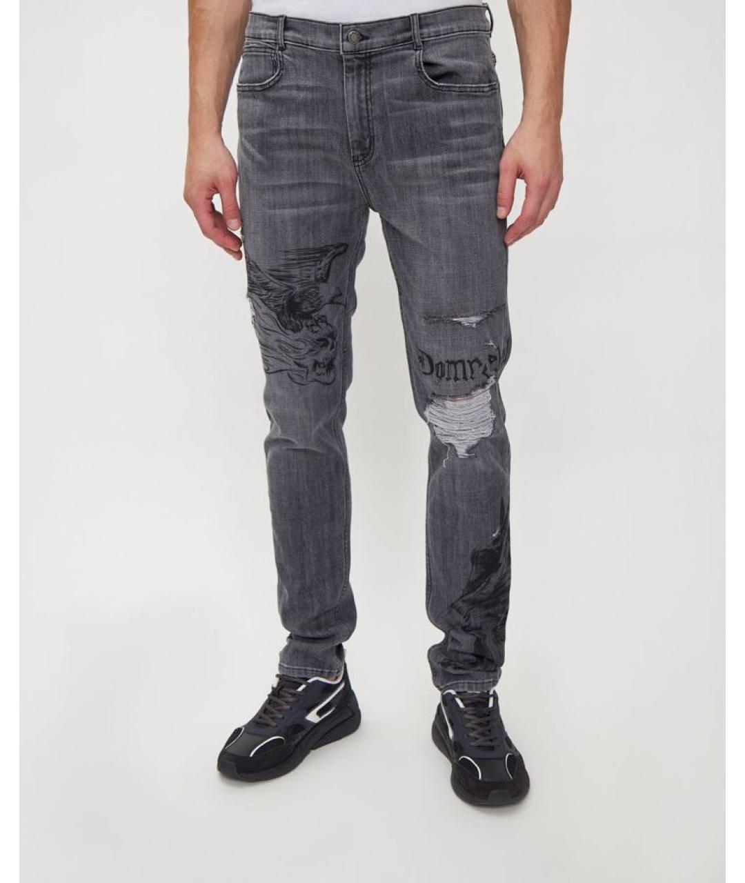 DOMREBEL Серые хлопковые джинсы скинни, фото 3
