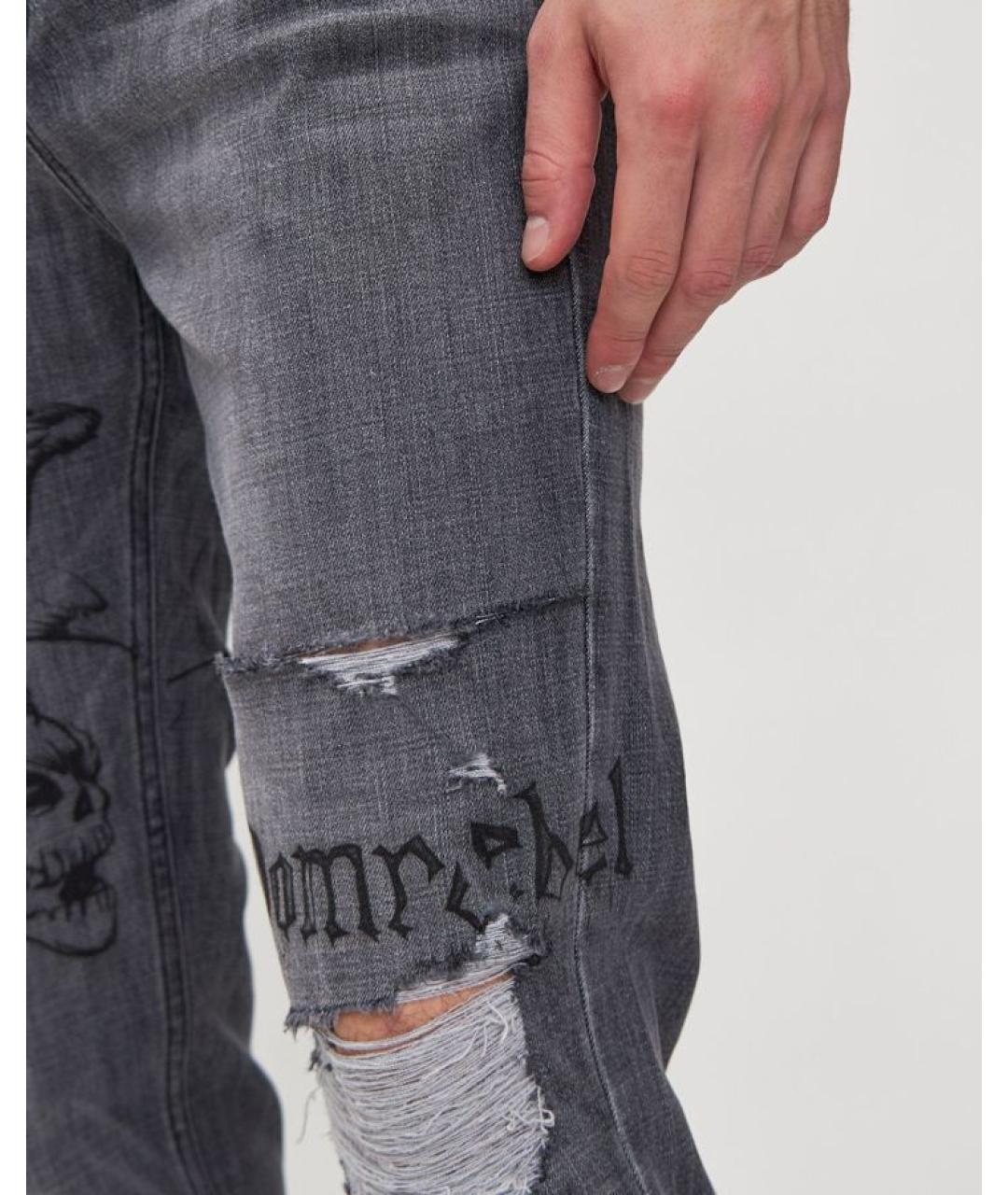 DOMREBEL Серые хлопковые джинсы скинни, фото 6