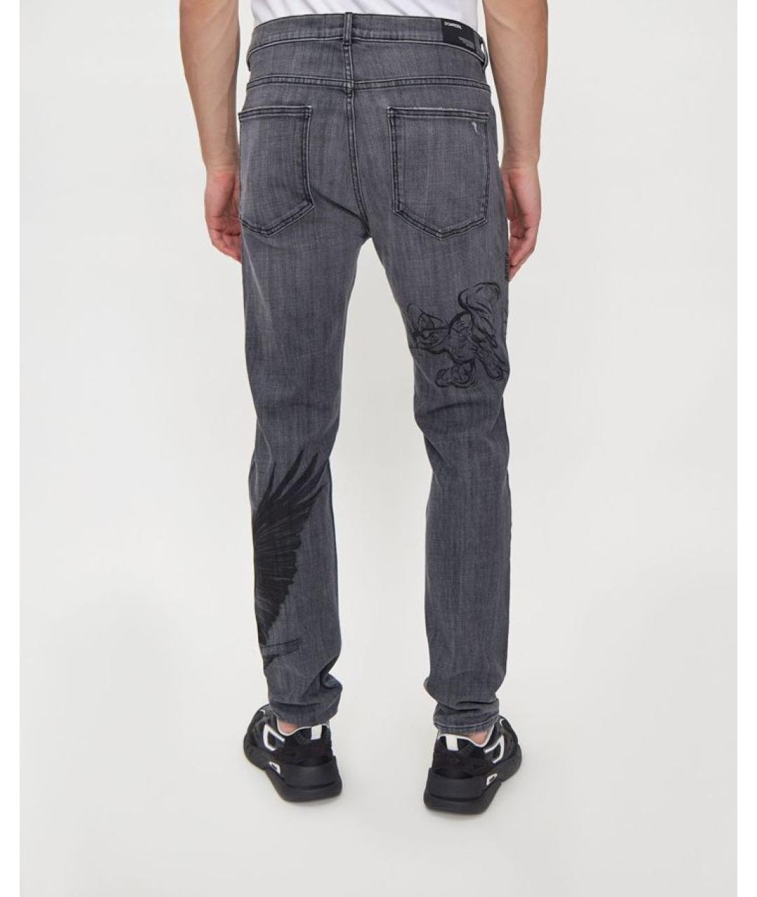 DOMREBEL Серые хлопковые джинсы скинни, фото 5