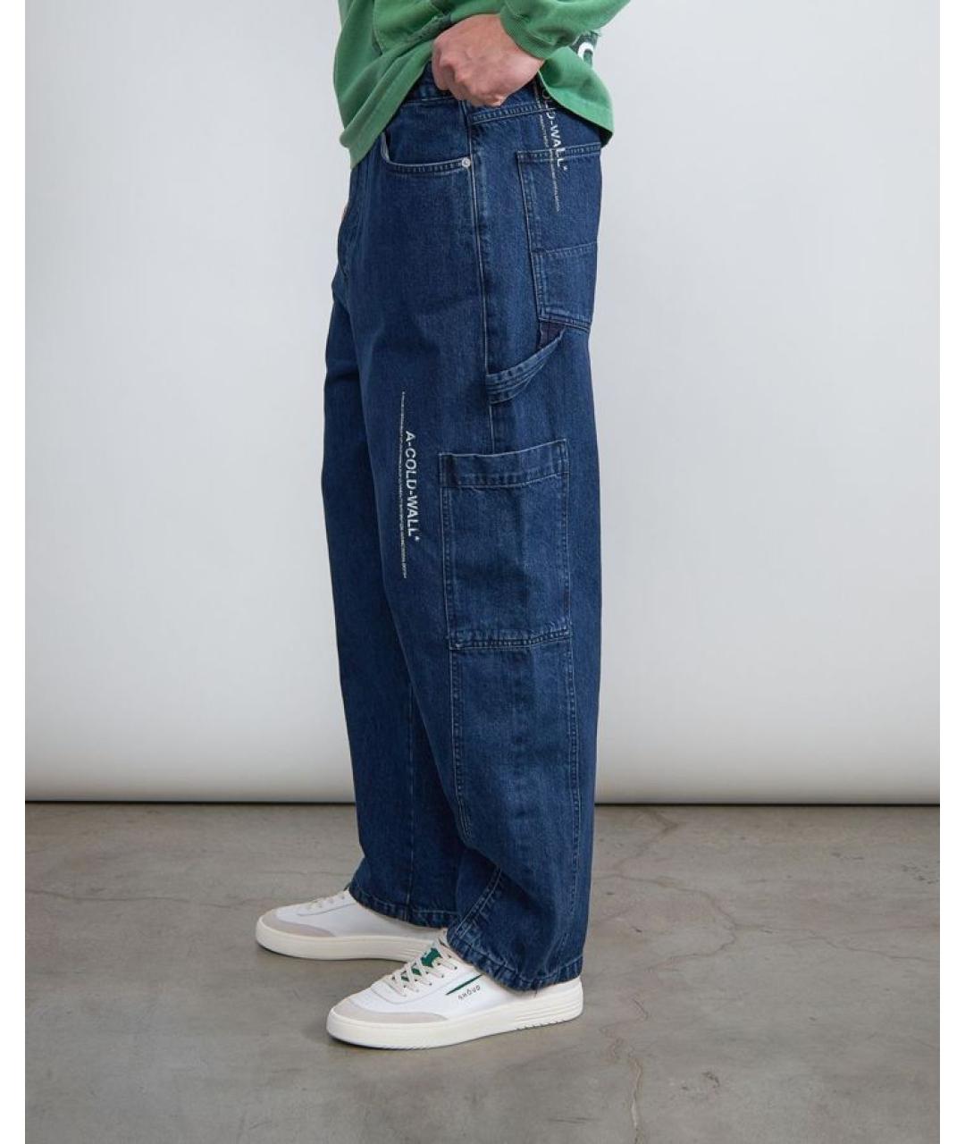 A-COLD-WALL* Синие хлопковые прямые джинсы, фото 4