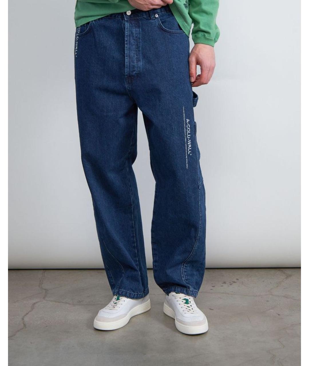 A-COLD-WALL* Синие хлопковые прямые джинсы, фото 3