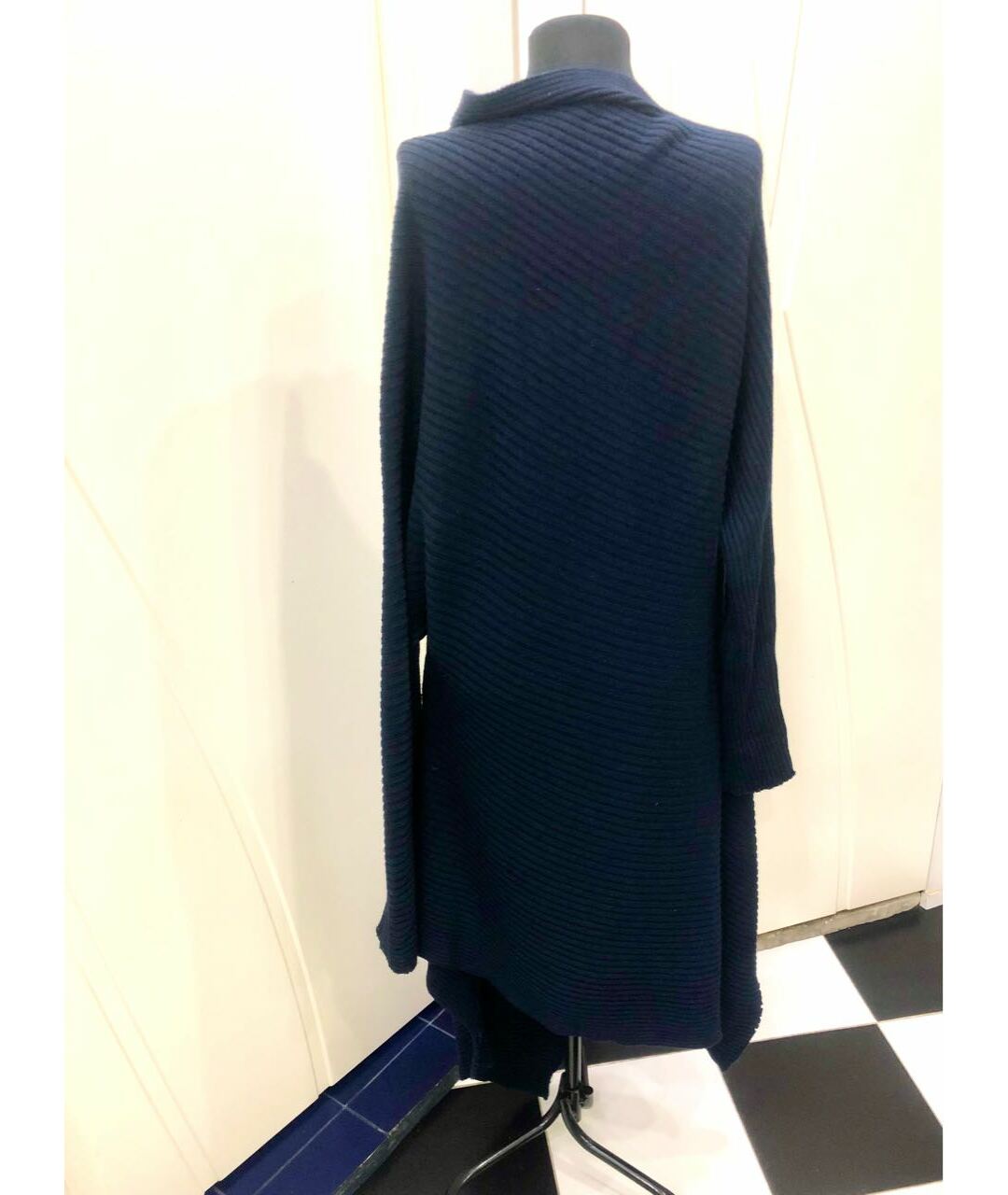 MARQUES' ALMEIDA Темно-синее шерстяное повседневное платье, фото 2