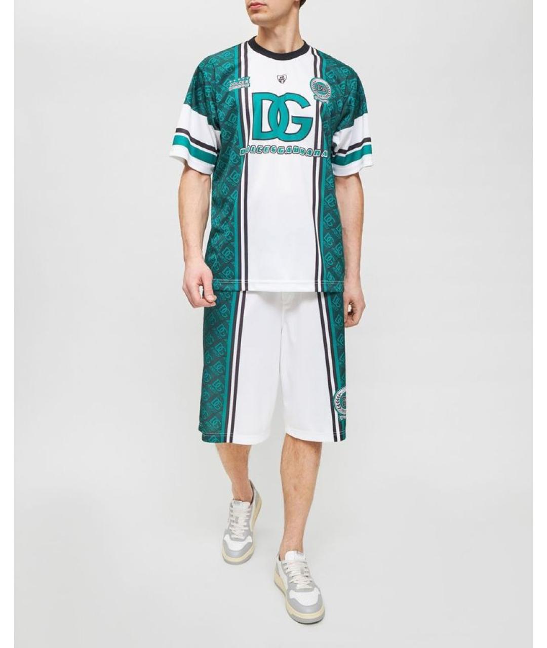 DOLCE&GABBANA Мульти полиэстеровые шорты, фото 2