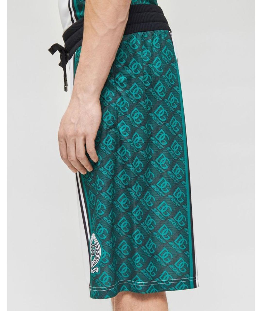 DOLCE&GABBANA Мульти полиэстеровые шорты, фото 4