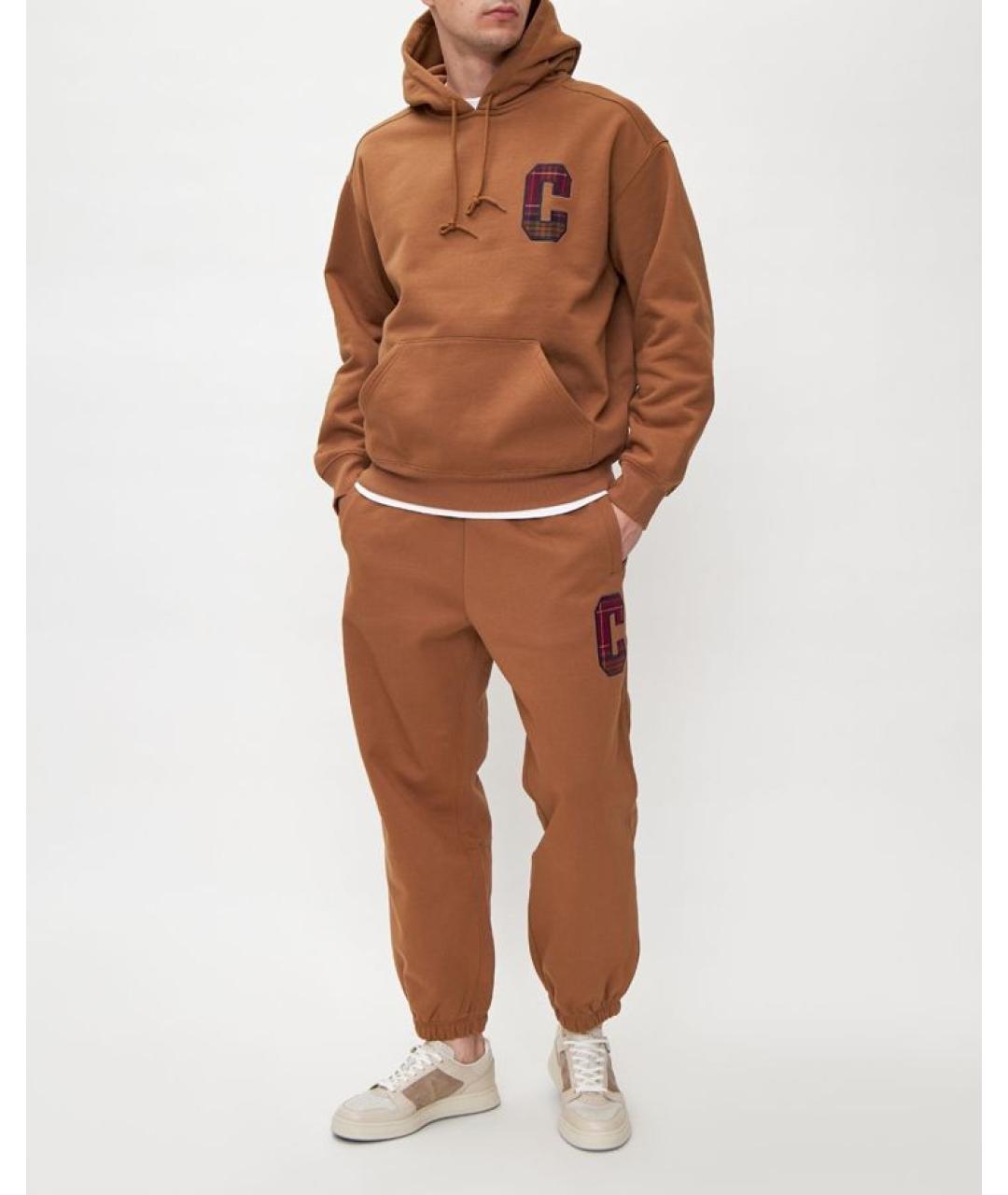 CARHARTT WIP Коричневые хлопковые повседневные брюки, фото 2