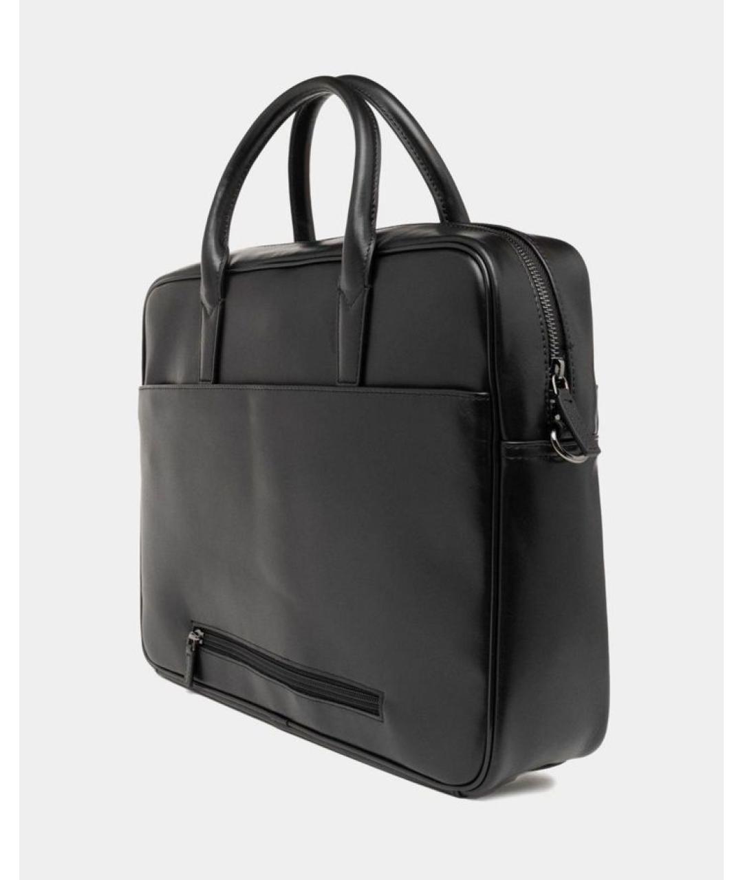 LANCASTER Черный кожаный портфель, фото 4