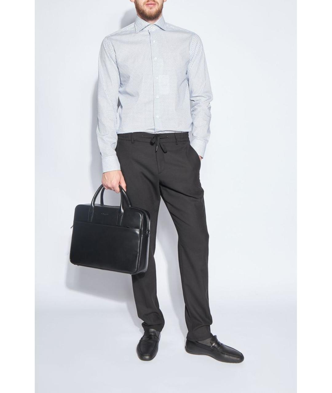 LANCASTER Черный кожаный портфель, фото 2