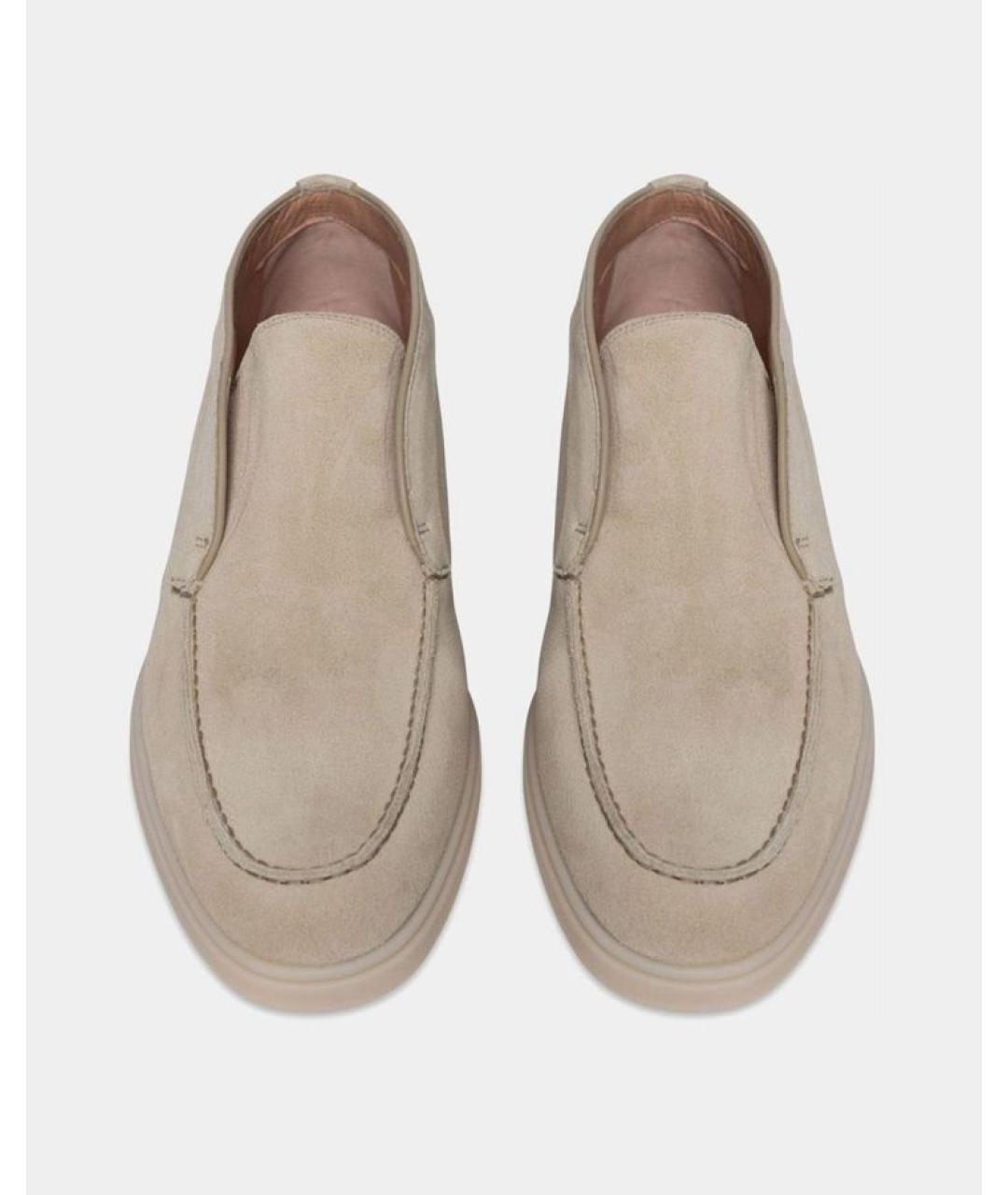 SANTONI Белые замшевые лоферы, фото 5