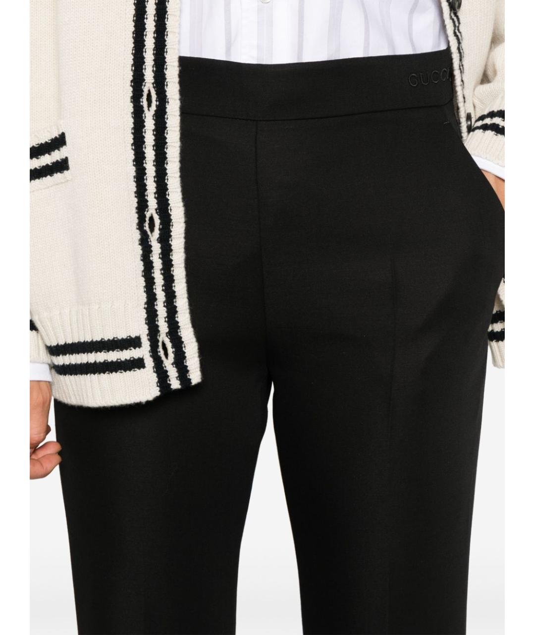 GUCCI Черные прямые брюки, фото 4