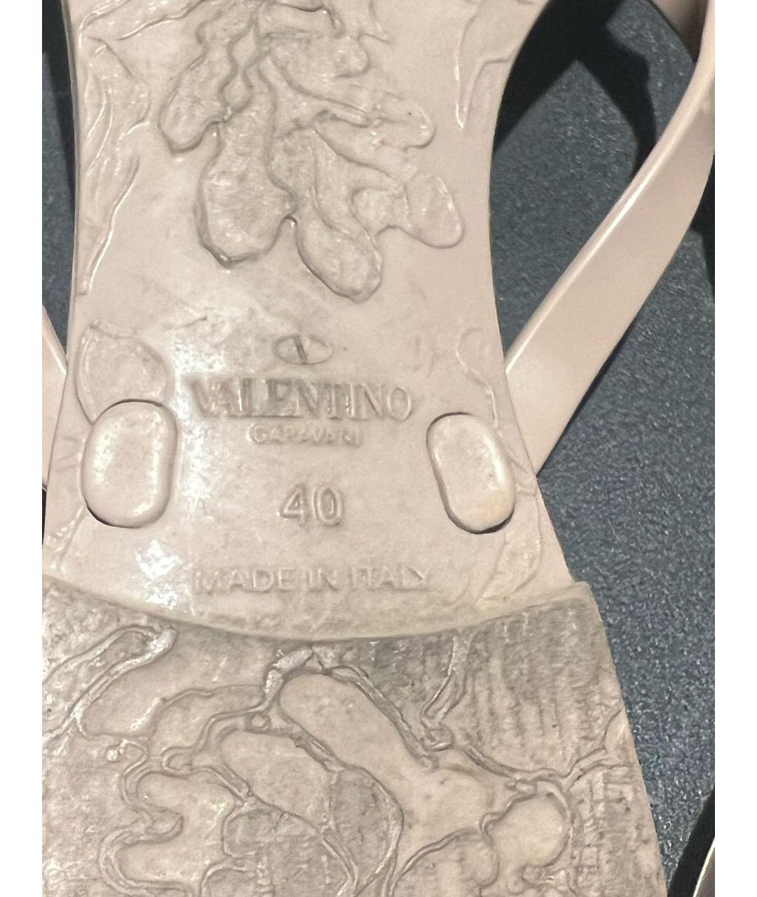 VALENTINO Розовые резиновые шлепанцы, фото 6