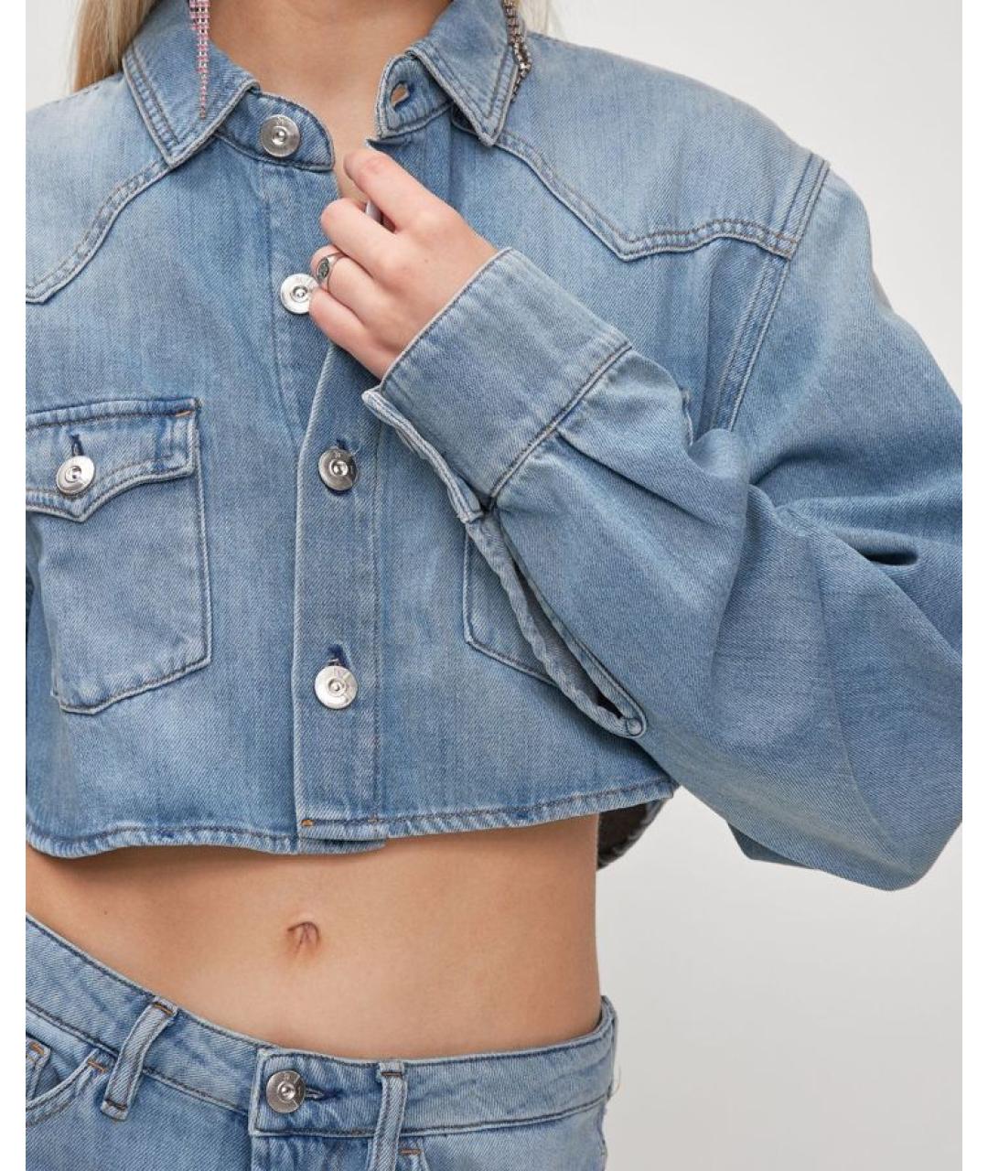 3X1 Голубая деним куртка, фото 4