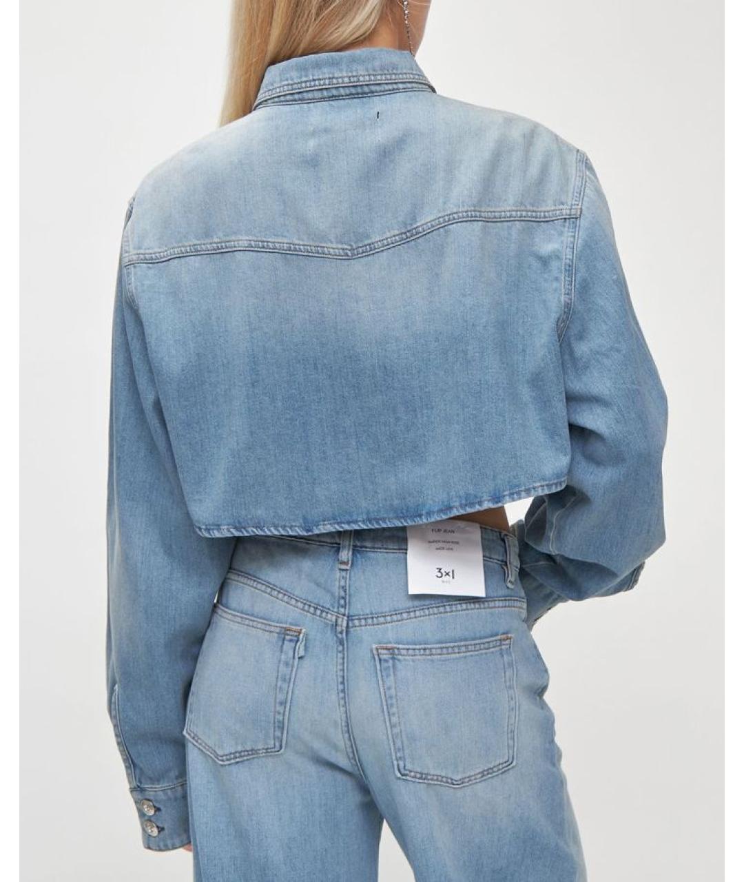 3X1 Голубая деним куртка, фото 3