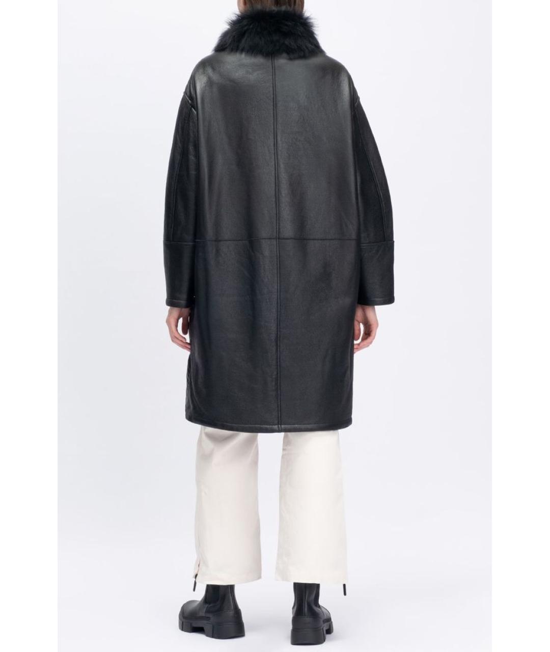YVES SALOMON Черная дубленка, фото 4