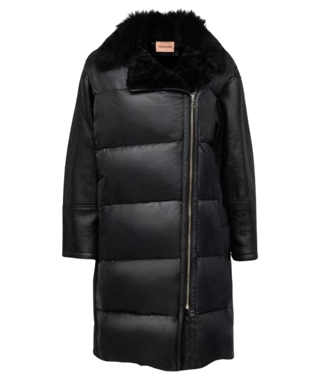 YVES SALOMON Черная дубленка, фото 1