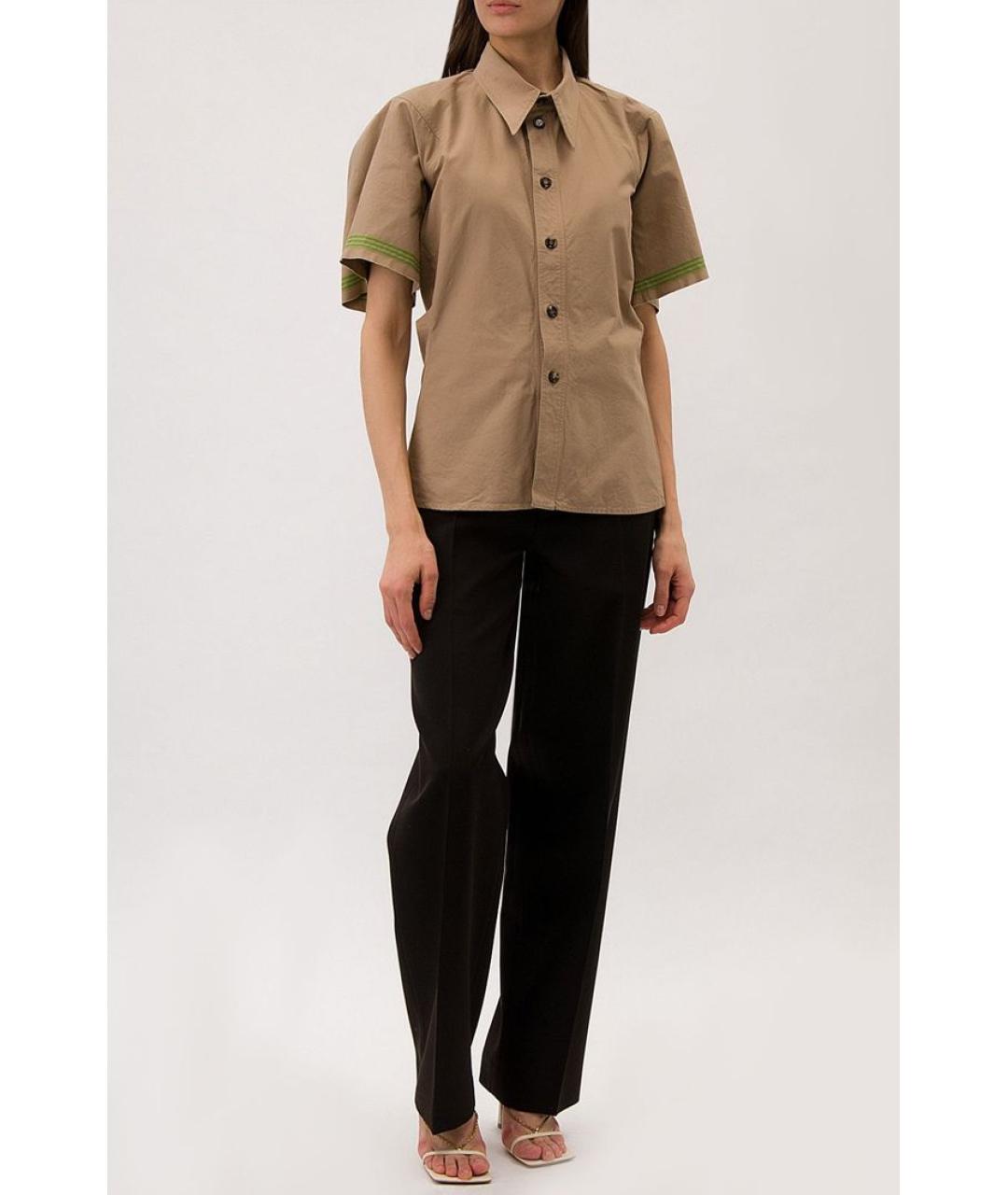 BOTTEGA VENETA Бежевая хлопковая рубашка, фото 2