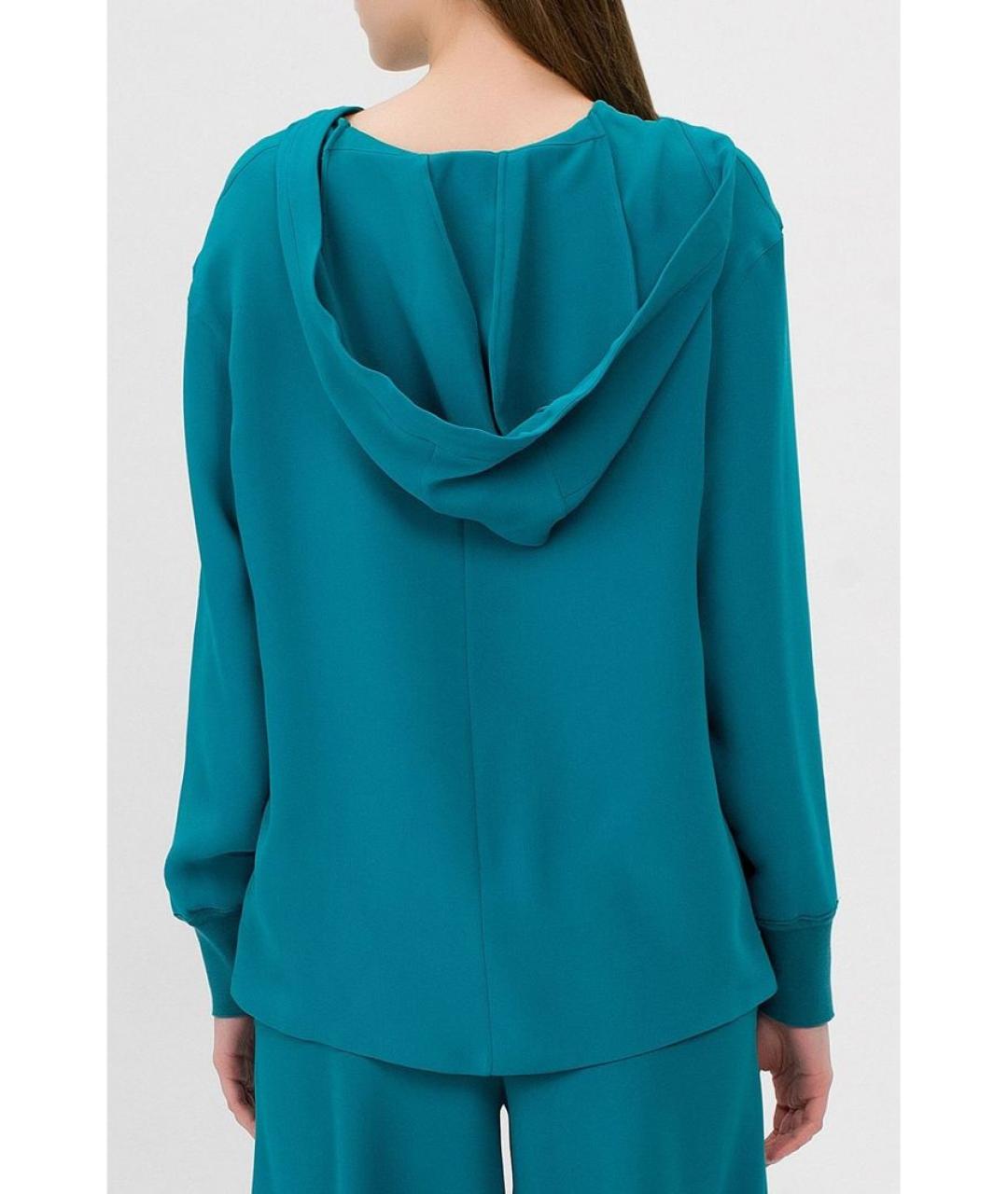 LORO PIANA Бирюзовая шелковая рубашка, фото 4