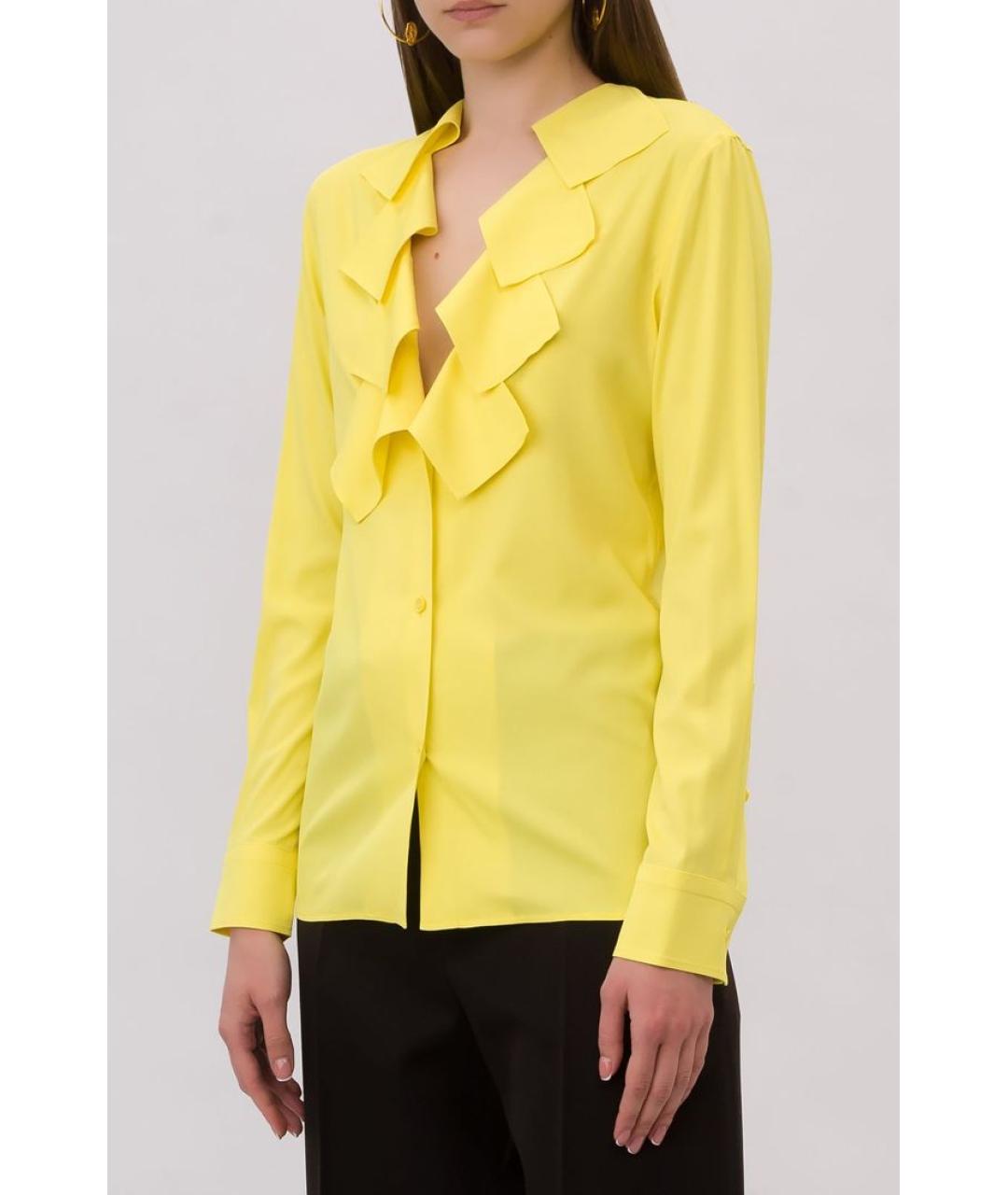 BOTTEGA VENETA Желтая вискозная рубашка, фото 3