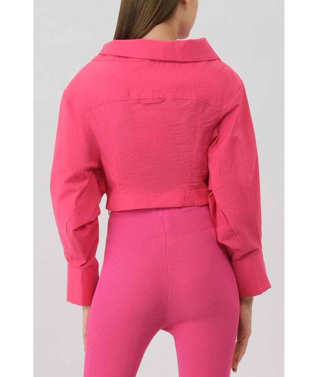 JACQUEMUS Фуксия рубашка, фото 4