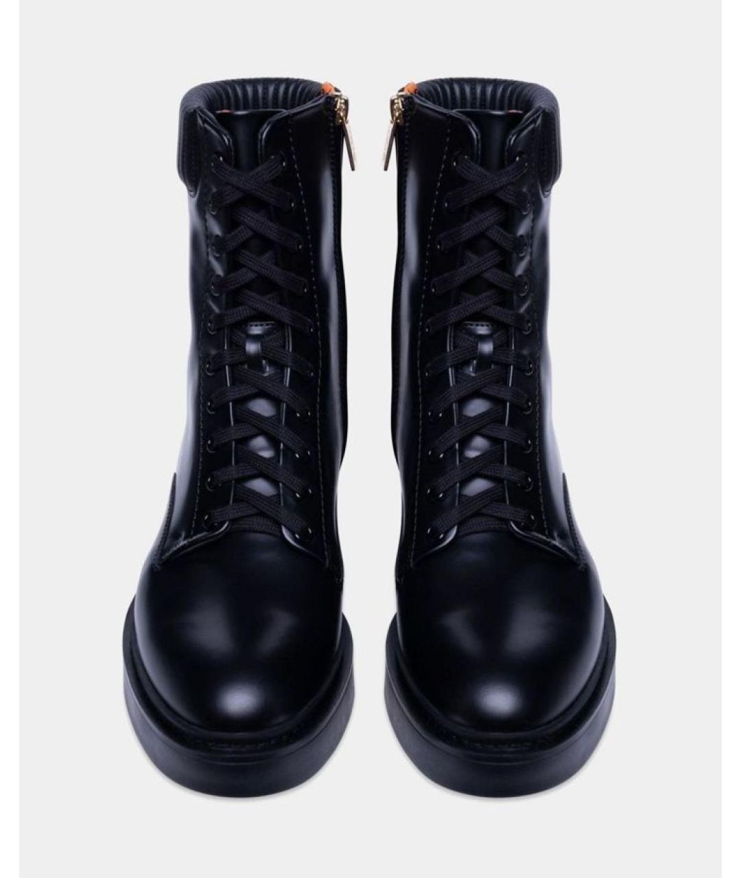 SANTONI Черные кожаные ботинки, фото 5