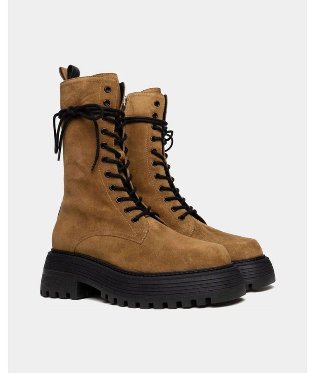 3JUIN Коричневые замшевые ботинки, фото 4