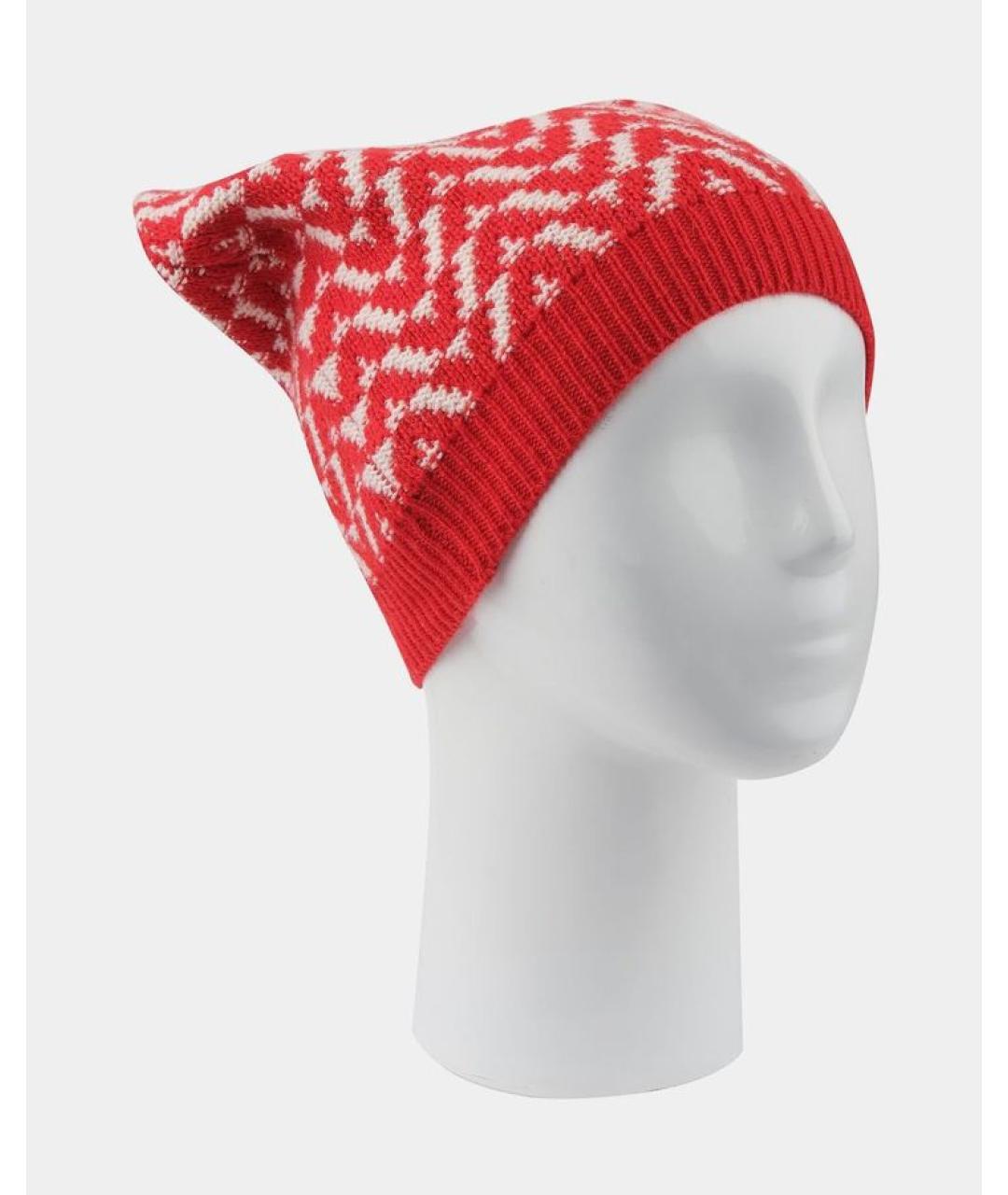 VALENTINO Красная шерстяная шапка, фото 2