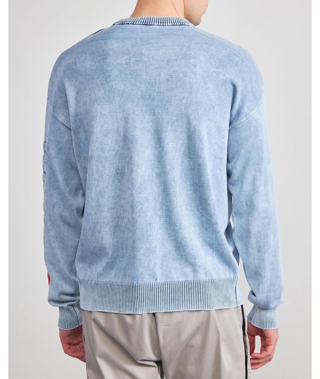 DIESEL Голубой джемпер / свитер, фото 4