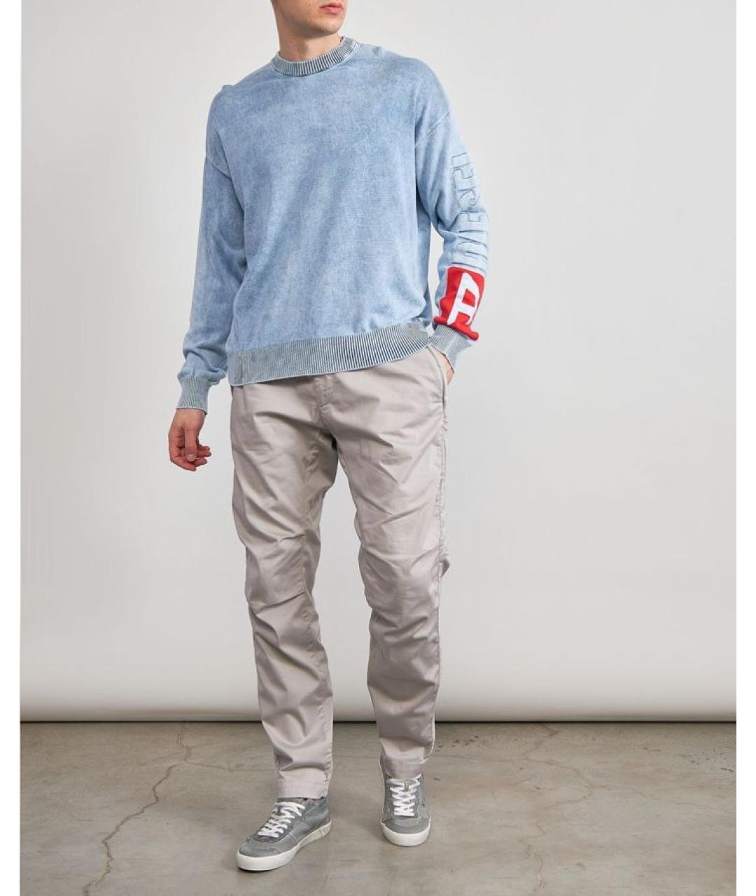 DIESEL Голубой джемпер / свитер, фото 2