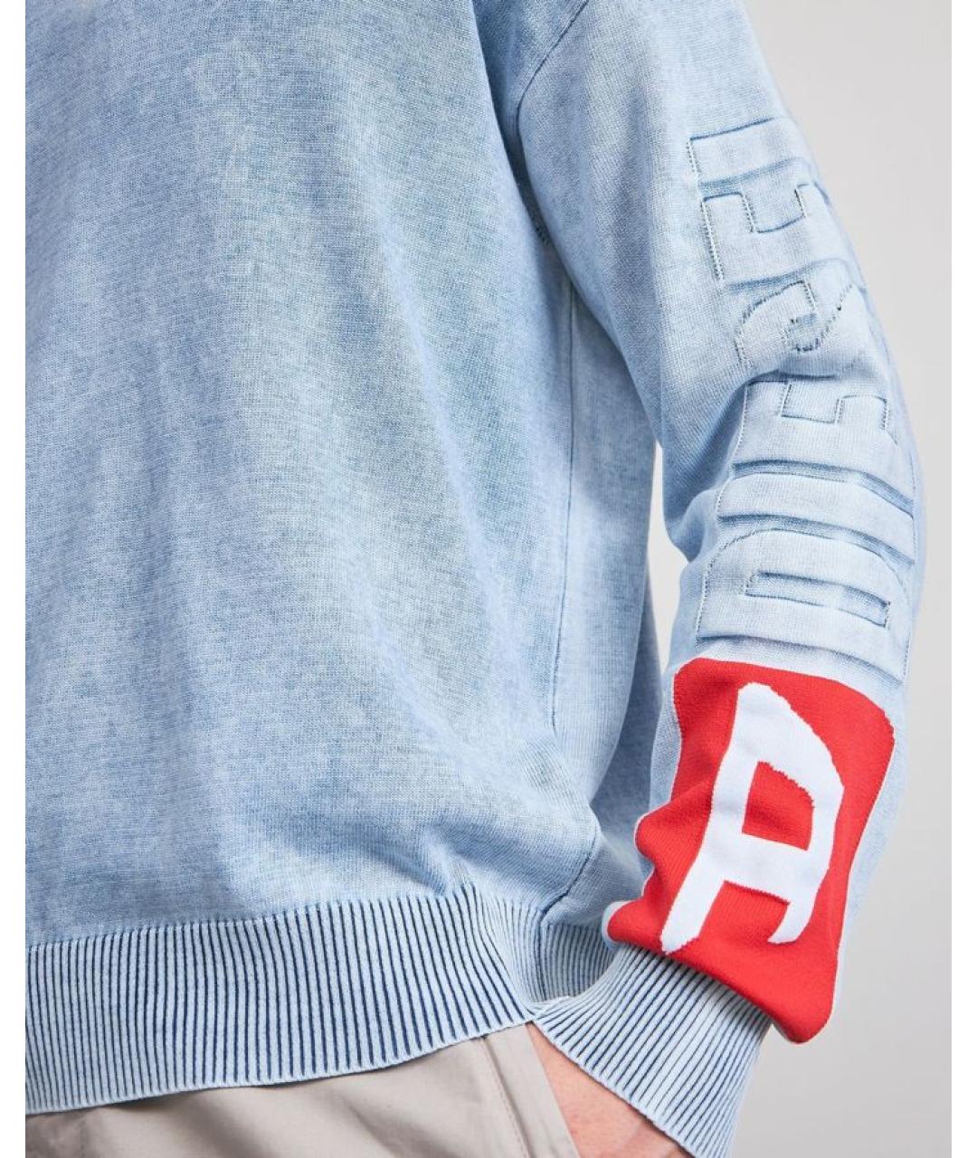 DIESEL Голубой джемпер / свитер, фото 5