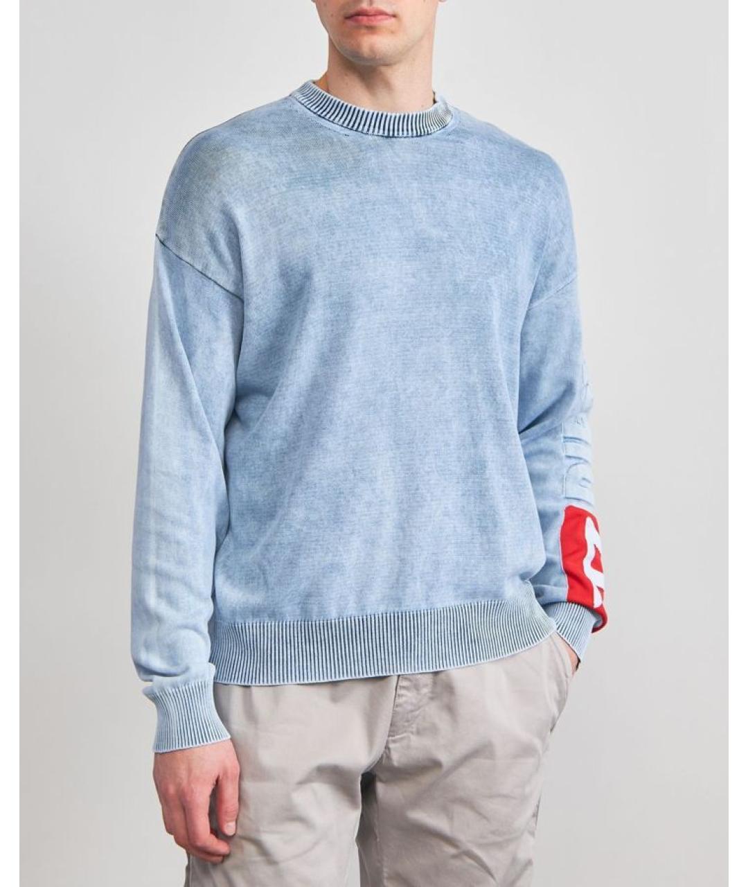 DIESEL Голубой джемпер / свитер, фото 3