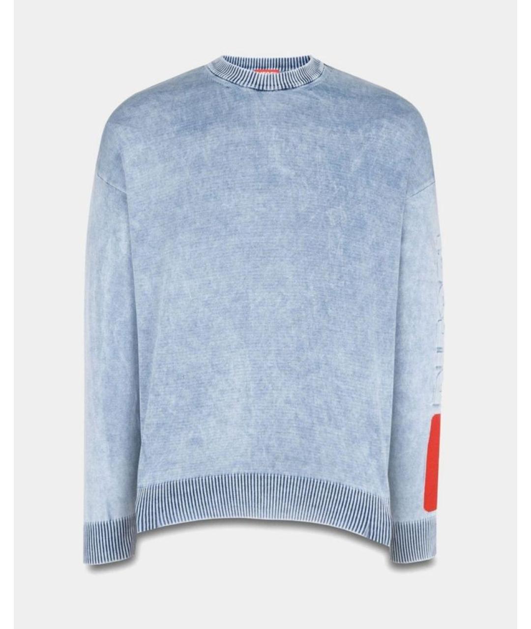 DIESEL Голубой джемпер / свитер, фото 6