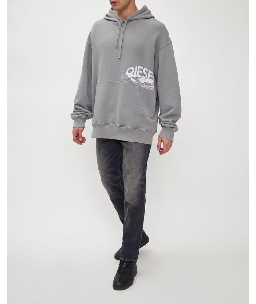 DIESEL Черные кожаные высокие кроссовки / кеды, фото 2