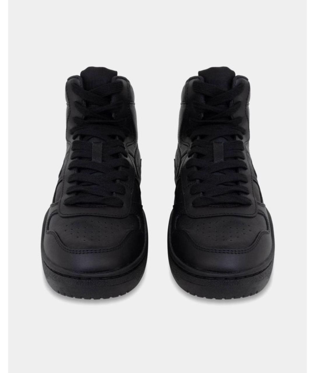 DIESEL Черные кожаные высокие кроссовки / кеды, фото 5
