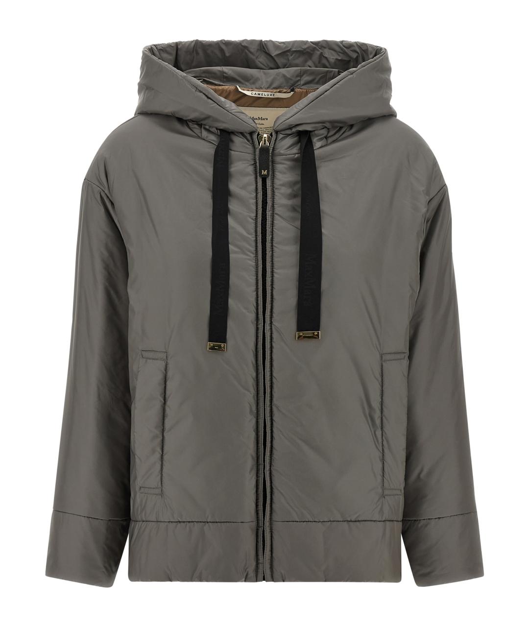 MAX MARA Серая полиэстеровая куртка, фото 1