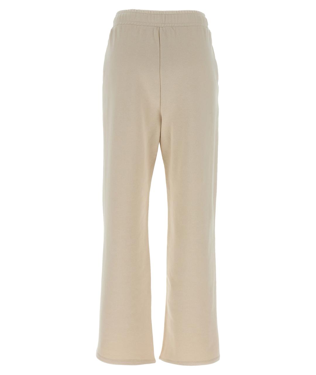 WEEKEND MAX MARA Бежевые хлопковые прямые брюки, фото 2