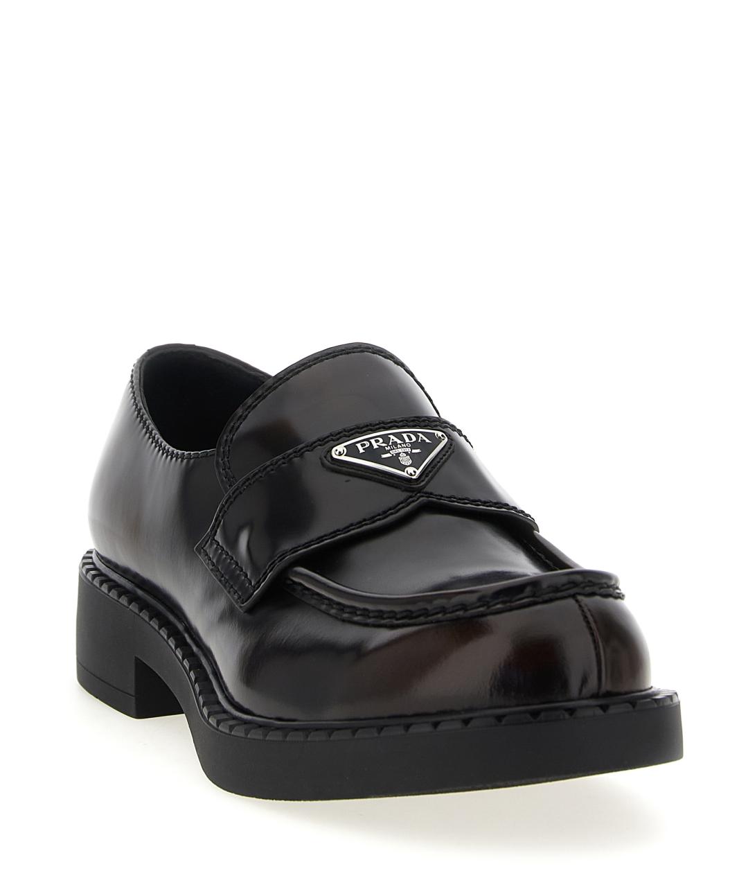 PRADA Коричневые лоферы из лакированной кожи, фото 2