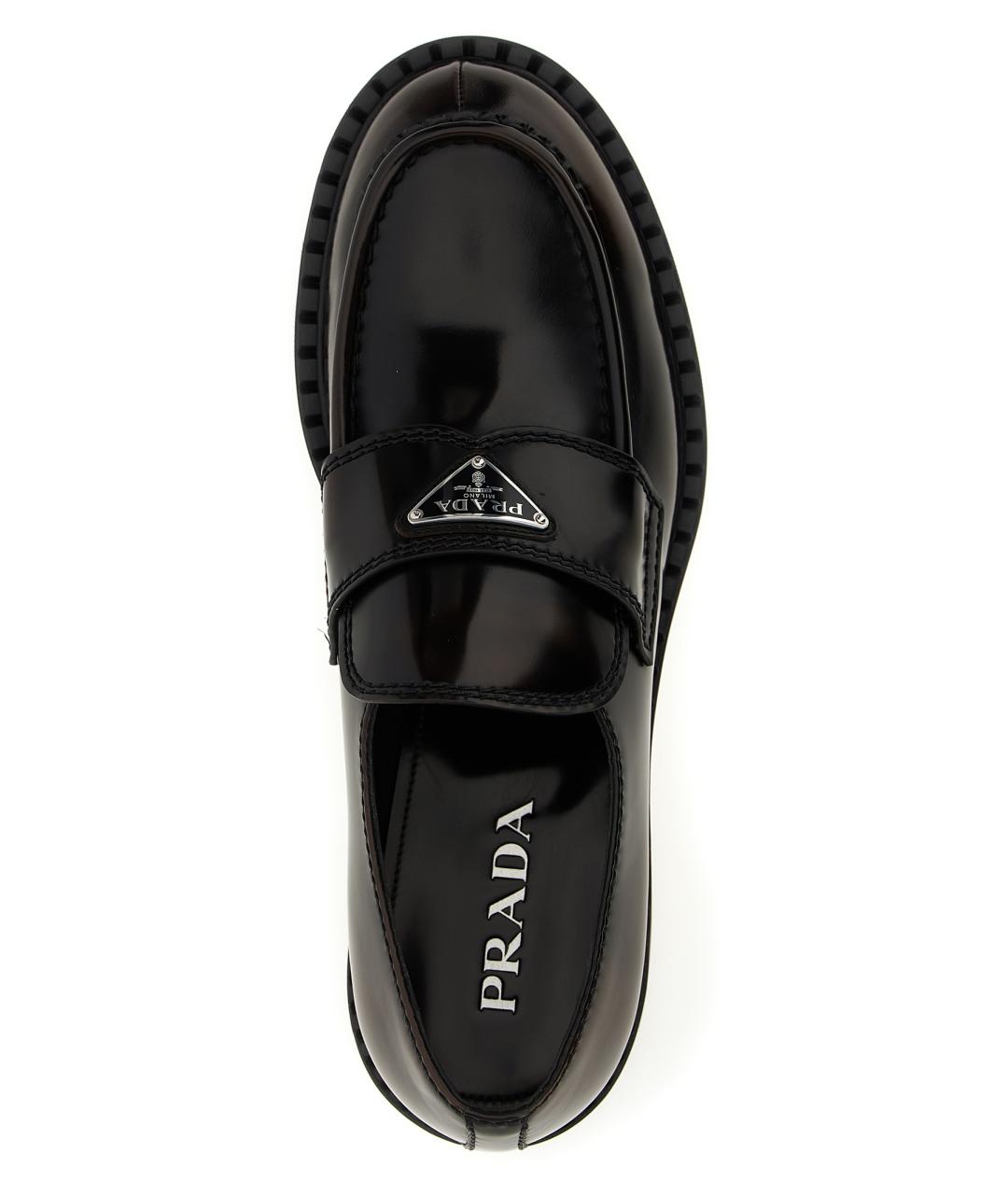 PRADA Коричневые лоферы из лакированной кожи, фото 4