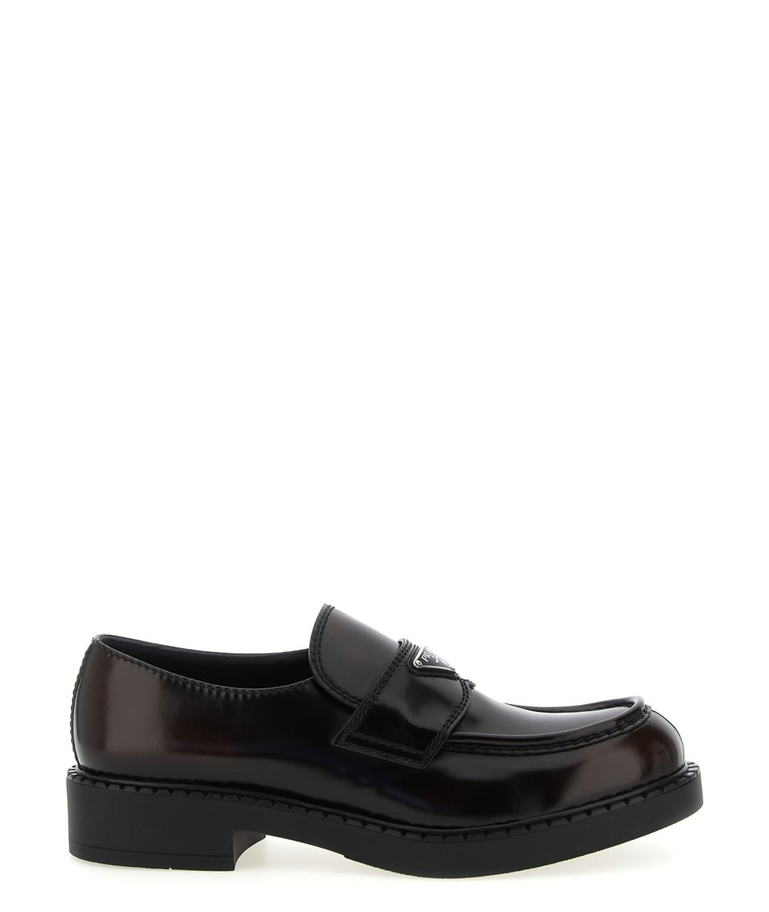 PRADA Коричневые лоферы из лакированной кожи, фото 1